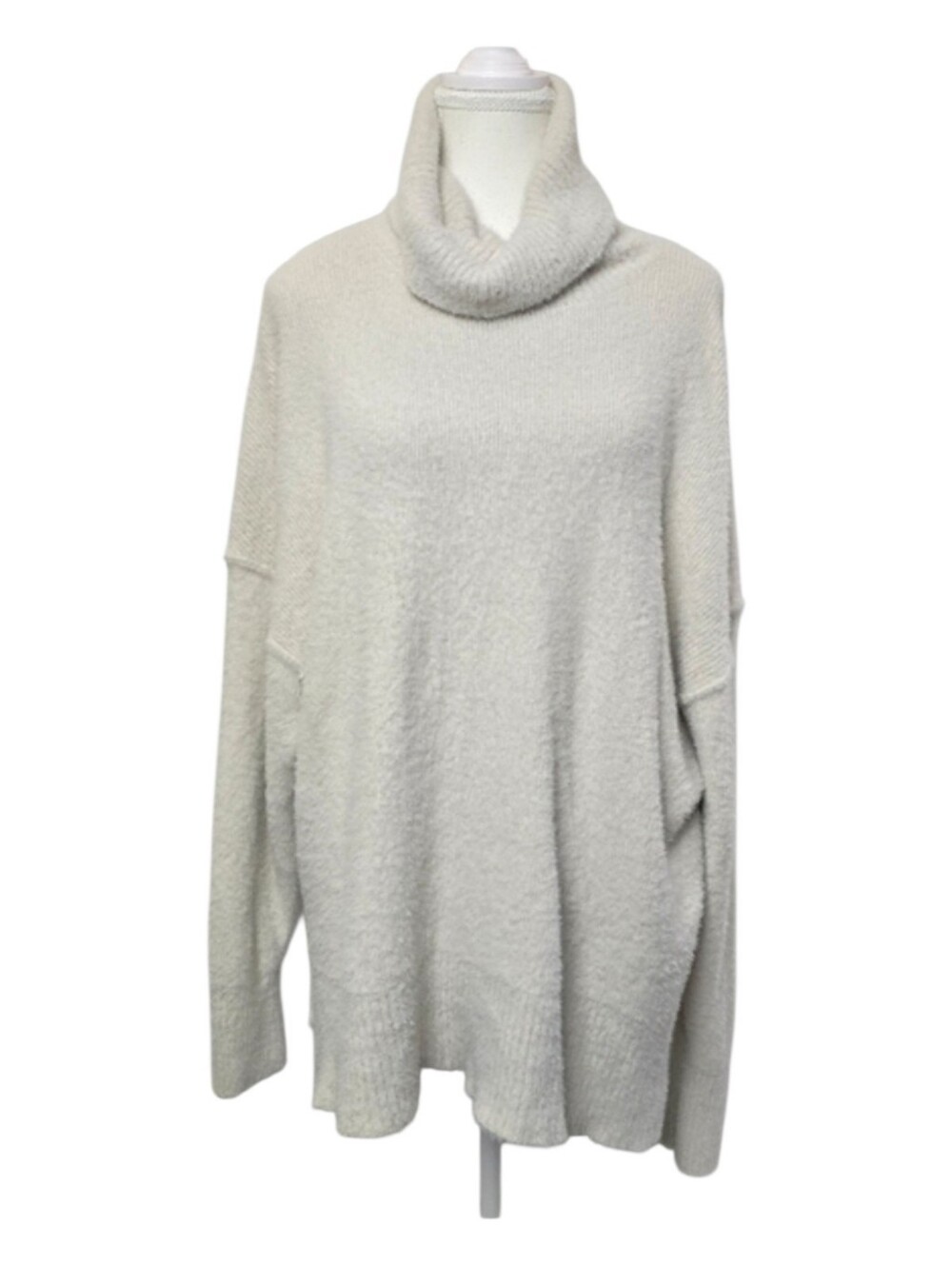 Aerie Cream Coastal Plush Soft  Turtleneck Sweater In Oversized M Cabincore Boho